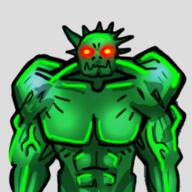 artist:mg character:grimalkin_duveig drake emote front_view glowing_eyes green_scales looking_at_viewer mage male muscle navel red_eyes sharp_teeth simple_background solo spoiler:book10 spoiler:volume6 topless transparent_background upper_body vein yellow_eyes // 300x300 // 105KB // rating:Safe