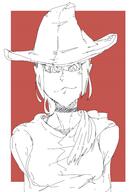 artist:johndoe character:alevica choker female front_view hat human long_hair monochrome ponytail red_background simple_background smile solo spoiler:book12 spoiler:volume6 upper_body witch witch_hat // 1364x1929 // 376KB // rating:Safe
