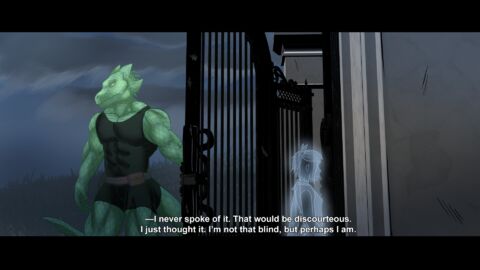 artist:sehad character:erin_solstice character:grimalkin_duveig drake earther fake_screenshot gate human imagination male scales simple_background solo spoiler:volume10 // 1920x1080 // 1.4MB // rating:Safe