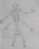 artist:nanobeaver blue_eyes bone bone_horror front_view glowing_eyes sexless simple_background skeletal_hand skeleton skull solo spoiler:book9 spoiler:volume5 standing undead white_background // 3120x3904 // 739KB // rating:Safe