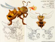 animal artist:enuryn ashfire_bee bee bestiary caption character:apista fire flying front_view grey_background insect side_view simple_background spoiler:book5 spoiler:volume4 standing stinger wing // 1280x989 // 1.8MB // rating:Safe
