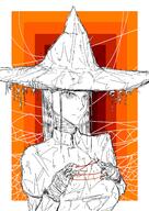 artist:johndoe bandages character:belavierr_donamia female front_view hat human immortal long_hair monochrome orange_background solo spoiler:book12 spoiler:volume6 thread upper_body witch witch_hat // 1736x2455 // 1.0MB // rating:Safe