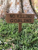 artist:kylara front_view grass no_killing_goblins outside plant quote sign spoiler:book1 text tree // 750x973 // 974KB // rating:Safe