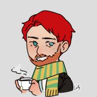 artist:richi beard black_chestwear blue_eyes bright_skin character:altestiel copyright:picrew copyright:picrew_137904 cup disembodied_hand earl front_view human jacket looking_at_viewer male monocle mustache nobility red_hair scarf simple_background smile solo spoiler:volume7 steam tea transparent_background upper_body // 600x600 // 105KB // rating:Safe