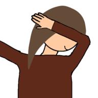 arm_raised artist:me brown_chestwear brown_hair character:erin_solstice dab earther female front_view human innkeeper long_hair meta:meme simple_background smile solo spoiler:book1 sweatshirt upper_body white_background // 768x768 // 91KB // rating:Safe