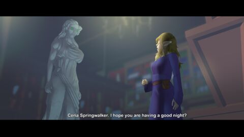 artist:sehad blonde_hair book bookshelf chandelier character:ceria_springwalker character:cognita dress fake_screenshot female golem green_eyes half-elf library long_ears robe spoiler:book4 spoiler:volume3 two_characters wistram yellow_eyes // 1920x1080 // 949KB // rating:Safe
