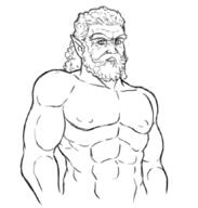 artist:lechatdemon beard character:eldavin character:teriarch front_view half-elf long_ears looking_at_viewer male medium_hair monochrome muscle mustache nipple nipple_(male) nude simple_background solo spoiler:book1 upper_body white_background // 822x864 // 189KB // rating:Safe
