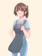 apron artist:vivienneblanchy blue_legwear blush bright_skin brown_eyes brown_hair character:erin_solstice earther female front_view grey_chestwear human innkeeper medium_hair pants ponytail shirt simple_background smile solo spoiler:book1 standing thumb_up white_background // 1536x2048 // 2.7MB // rating:Safe