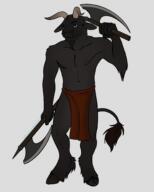 artist:hellcat character:calruz loincloth male meta:tagme minotaur spoiler:book1 tail // 1600x2000 // 782KB // rating:Safe