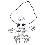 animal anthropomorphized artist:mg bow crab dress front_view hat maid_dress monochrome rock rock_crab simple_background solo spoiler:book1 standing white_background // 3000x3000 // 947KB // rating:Safe