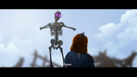 artist:sehad character:erin_solstice character:toren earther fake_screenshot simple_background skeleton sky spoiler:book14 spoiler:volume6 undead // 1920x1080 // 1.0MB // rating:Safe