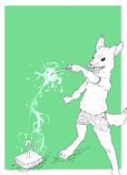 artist:johndoe book character:mrsha child druid female gnoll green_background holding_wand magic monochrome plant sharp_teeth simple_background skill_display solo spoiler:book6 spoiler:volume4 standing tail wand // 1307x1791 // 312KB // rating:Safe