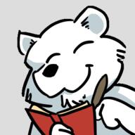 artist:brack book character:mrsha closed_eyes druid emote female front_view gnoll holding_book meta:animated simple_background smile solo spoiler:volume7 white_background white_fur writing // 350x350 // 29KB // rating:Safe