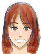 artist:theoko blush bright_skin brown_eyes character:erin_solstice earther female front_view head_only human innkeeper long_hair looking_at_viewer red_hair simple_background smile solo spoiler:book1 white_background // 1536x2048 // 5.5MB // rating:Safe