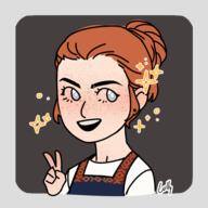 apron artist:achu blue_eyes bright_skin brown_background character:erin_solstice copyright:picrew copyright:picrew_137904 disembodied_hand earring earther female freckles front_view innkeeper jewelry looking_at_viewer open_mouth peace_sign red_hair simple_background smile solo sparkle spoiler:book1 sweatshirt transparent_background white_chestwear // 600x600 // 175KB // rating:Safe