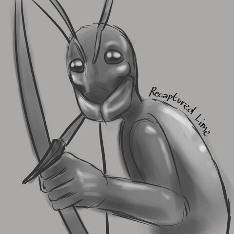 antinium arm_raised arrow artist:recaptured_lime bow_(weapon) character:bird free_antinium greyscale male meta:tagme meta:TWISocialMedia spoiler:book4 spoiler:volume3 standing // 1000x1000 // 255KB // rating:Safe