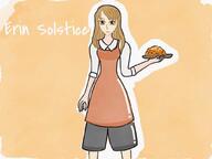apron artist:theoko brown_eyes brown_hair character:erin_solstice earther female food front_view human innkeeper long_hair solo spoiler:book1 // 1024x768 // 81KB // rating:Safe