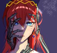 artist:chalyon blue_eyes character:seraphel_du_marquin crown earring female head_only jewelry male meta:tagme meta:TWISocialMedia nobility princess purple_background red_hair simple_background skeletal_hand skeleton spoiler:volume8 undead // 3000x2800 // 2.0MB // rating:Safe
