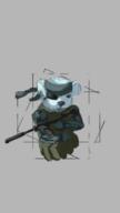 artist:anito character:mrsha copyright:metal_gear druid eyepatch female front_view gnoll grey_background gun holding_riffle meta:crossover riffle simple_background solo spoiler:book2 upper_body white_fur // 350x622 // 73KB // rating:Safe
