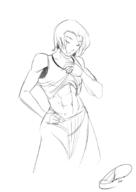 artist:ssandulak character:solca_vis closed_eyes female human medium_hair monochrome muscle navel shirt simple_background smile solo spoiler:the_last_tide white_background // 620x877 // 163KB // rating:Safe