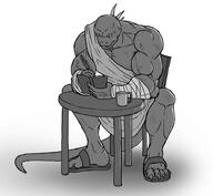 artist:lechatdemon bandages book character:grimalkin_duveig cup drake feather holding_book mage male monochrome muscle quill sandales sharp_nails simple_background sitting solo spoiler:book10 spoiler:volume6 table tail toga vein white_background writing // 931x858 // 56KB // rating:Safe