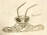 antennae antinium artist:theblondeowl bust character:yellow_splatters front_view mandibles meta:inntober meta:inntober_2023 meta:tagme prompt20 prompt_antinium simple_background soldier spoiler:book11 spoiler:volume6 upper_body // 2421x1791 // 420KB // rating:Safe